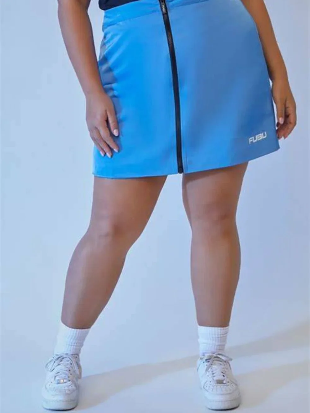 FOREVER21 _ FUBU collab Skirt NEW WITH TAGS SZ 1X - BLUE -  FULL ZIP